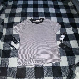 Black and white striped shirt, starchy, great shirt